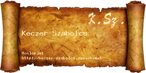 Keczer Szabolcs névjegykártya