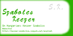 szabolcs keczer business card